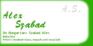 alex szabad business card